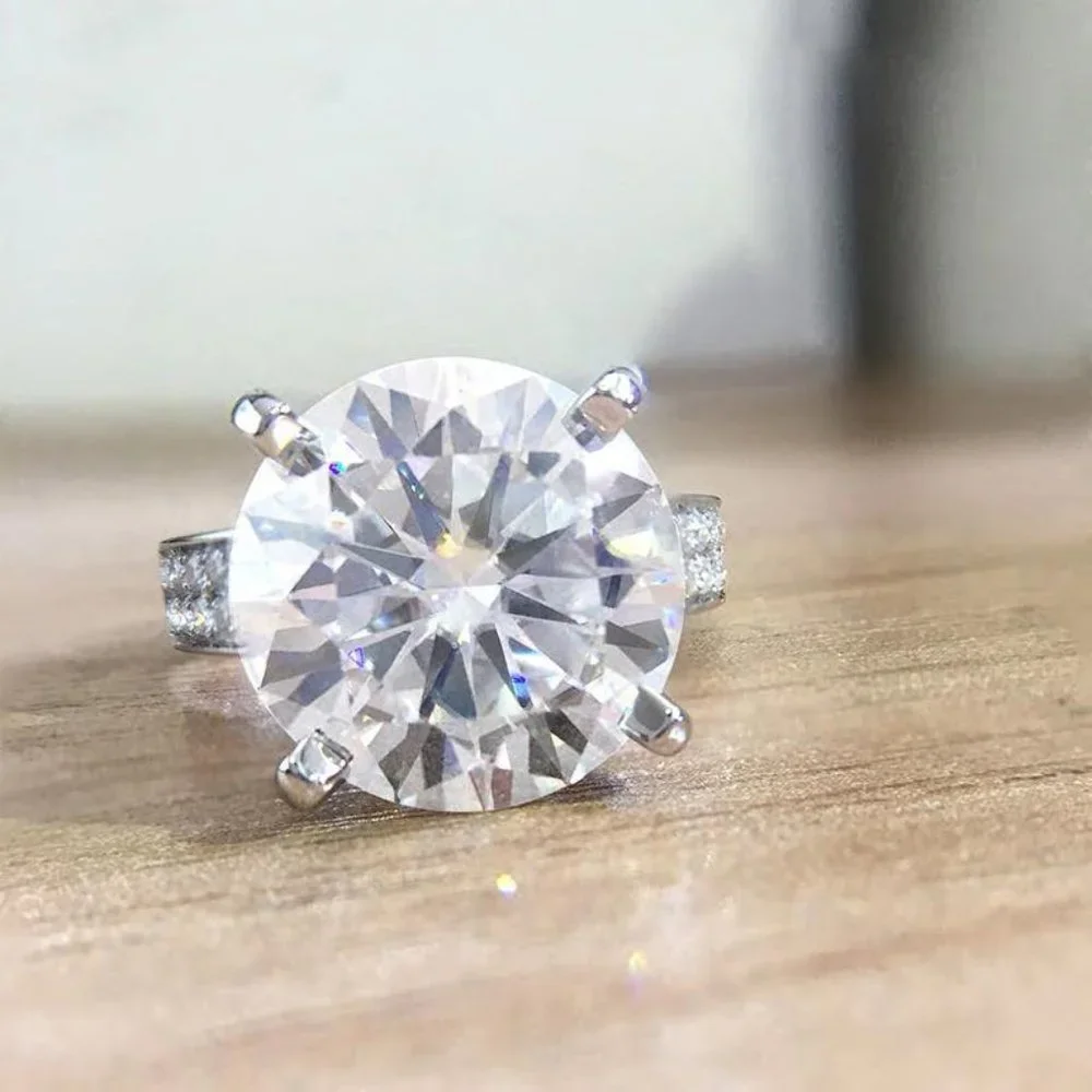 💝 Luxury Super Large Diamond Macro Pave Wedding Rings for Women, PD343